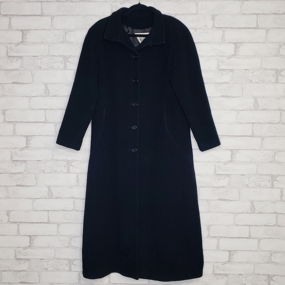 Marvin Richards Wool Black Long Coat Size 4